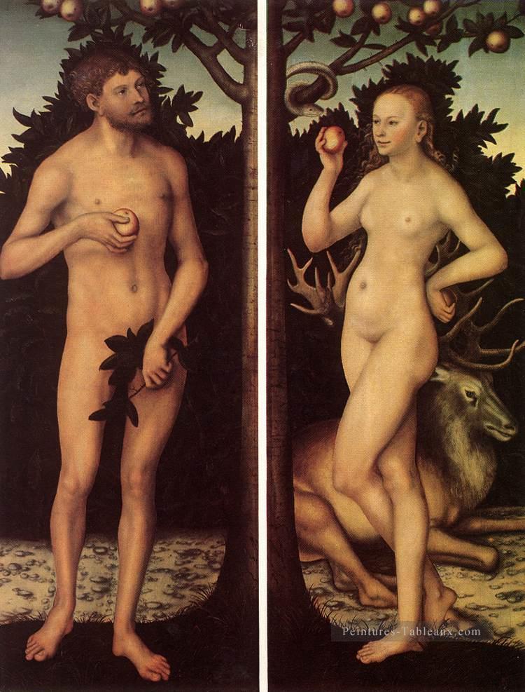 Adam et Eve 2 Lucas Cranach l’Ancien Peintures à l'huile